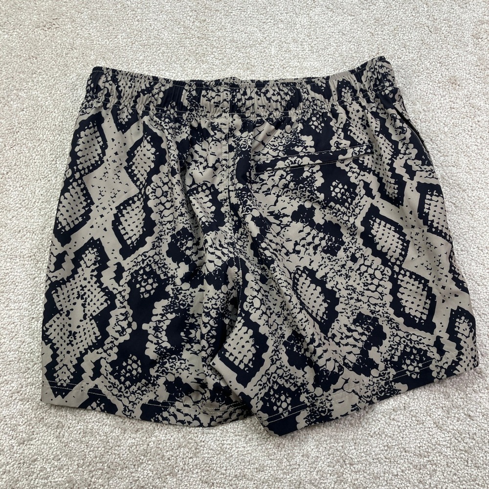 Cove Mens 36 Hybrid Performance Beige Black Snakeskin Print 5in Inseam - Picture 2 of 7